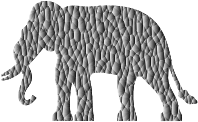 Polygonal Elephant Silhouette 2