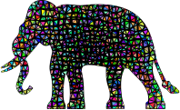 Elephant Silhouette Flying Apart 2 With Background