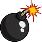 Black Cartoon Bomb