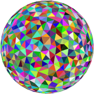 Prismatic Low Poly Sphere