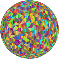 Prismatic Low Poly Sphere 3