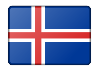 Flag of Iceland (bevelled)