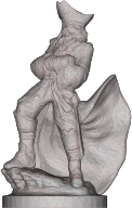 Low Poly Pirate Sculpture