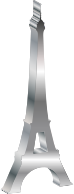 3D Eiffel Tower Silhouette