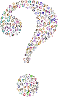Prismatic Question Mark Fractal 10 No Background