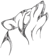 Steel Tribal Wolf No Background