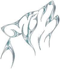 Silver Tribal Wolf No Background
