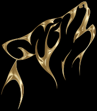 Polished Copper Tribal Wolf