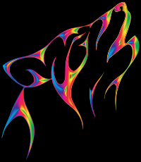 Flame Tribal Wolf