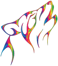Flame Tribal Wolf No Background