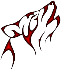 Crimson Tribal Wolf