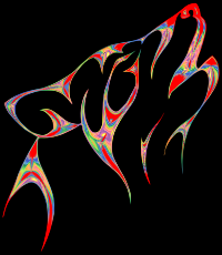 60s Tribal Wolf