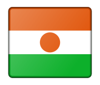 Flag of Niger (bevelled)