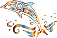 Chromatic Tribal Dolphin No Background