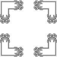 Floral Flourish Frame Interpolated 3
