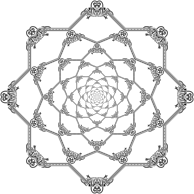Floral Flourish Frame Interpolated 12 Variation 2