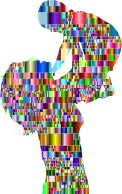 Prismatic Mosaic Mother And Baby Silhouette 3