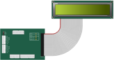 LCD display with circuit board