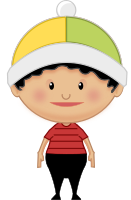 Little kid - front with lowered arms
