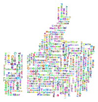 Prismatic Thumbs Up Social Media Word Cloud No Background