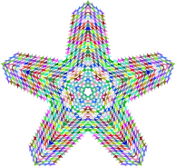 Prismatic Perforated Star No Background