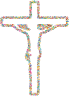 Prismatic Floral Crucifix Outline 2