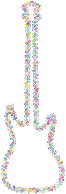 Prismatic Floral Guitar Outline 2