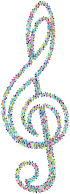 Prismatic Floral Clef Outline