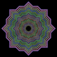 Prismatic Floral Flourish Design Interpolated 3