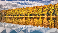 Low Poly Tangerine Lake