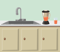 Kitchen counter and sink from Glitch