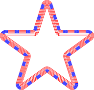 USA Flag Star Variation 2