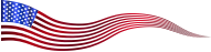 Wavy USA Flag Banner Variation 2