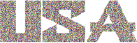 Chromatic USA Typography Mark II Cubes Mosaic