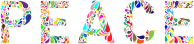 Prismatic Peace Typography No Background