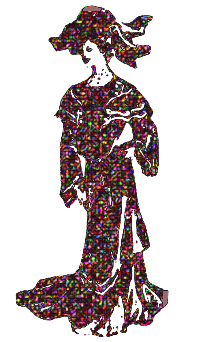 1903 Lady Fashion - Polychromatic