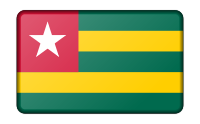 Flag of Togo (bevelled)