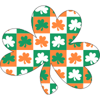 Shamrock with Ireland pattern