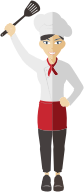 Flat Shaded Female Chef