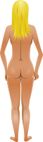 Young lady (light skin, naked, blonde hair)