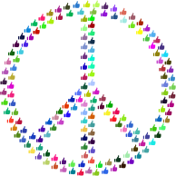 Prismatic Thumbs Up Peace