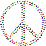 Prismatic Thumbs Up Peace 4