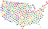 Prismatic Thumbs Up United States Map