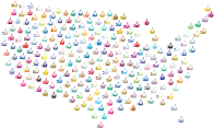 Prismatic Thumbs Up United States Map 2