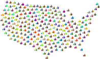 Prismatic Thumbs Up United States Map 3