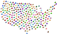 Prismatic Thumbs Up United States Map 4