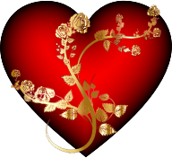 Golden Rose Heart