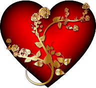 Golden Rose Heart Enhanced