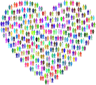 Prismatic Human Cooperation Heart