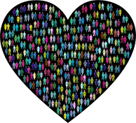 Prismatic Human Cooperation Heart 4